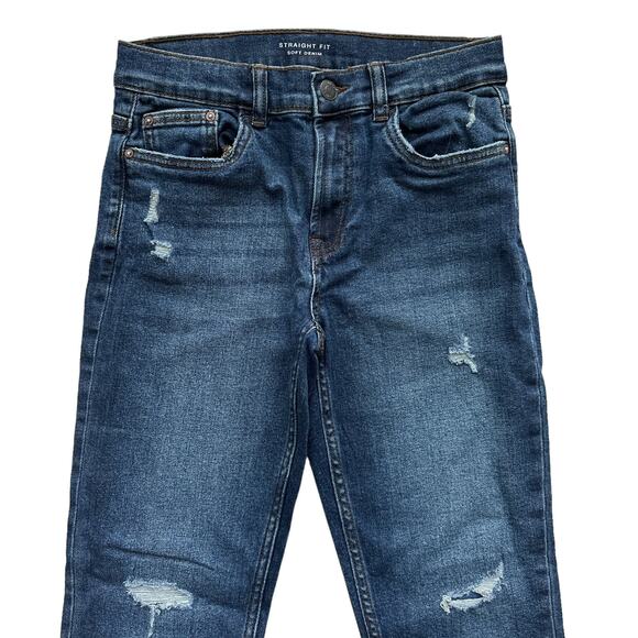 NWOT Zara Distressed Straight Fit Jeans Size 11-12y - Picture 2 of 4